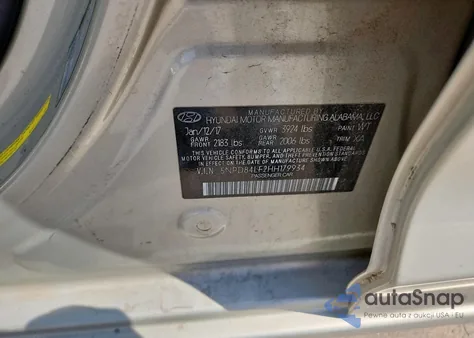 2017 Hyundai Elantra Se z USA, uszkodzony, nr VIN 5NPD84LF2HH179934